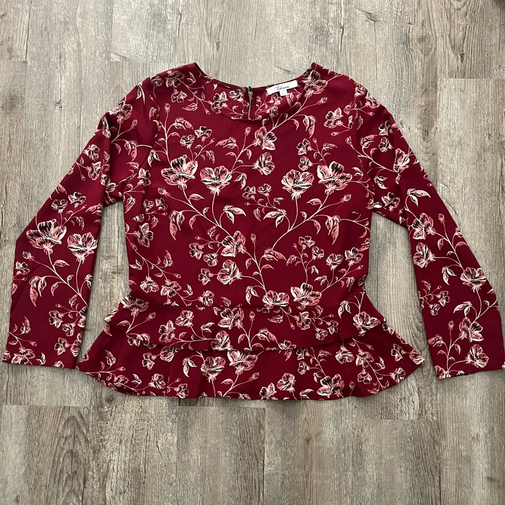 Takara Peplum Long Sleeve blouse